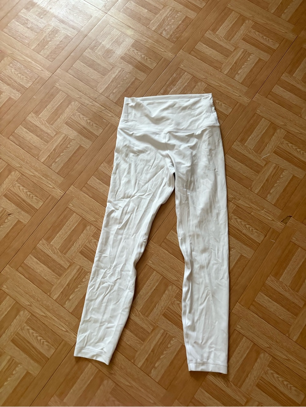 Kids White High-Waist Active Leggings